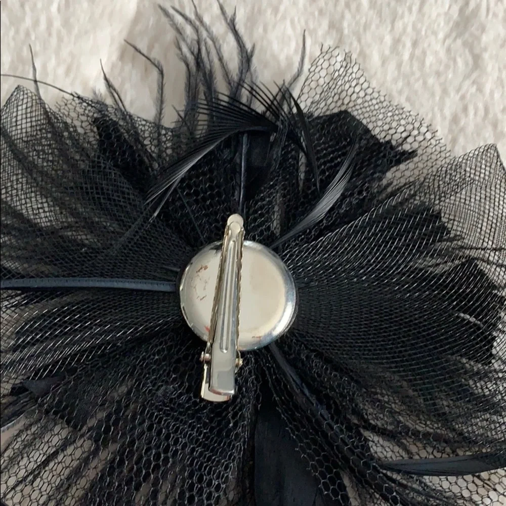 Weissman SA Dance Costume Blue Black Dress & hairpiece EUC Small - Picture 5 of 10